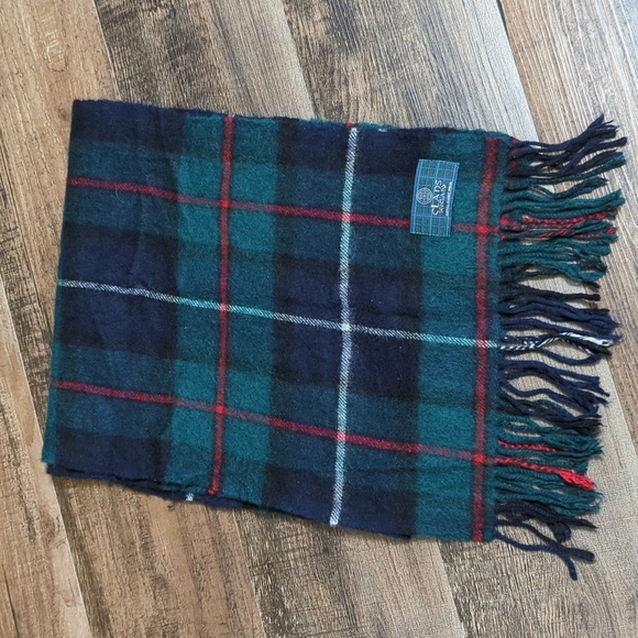 Clans Scotland Lambs Wool Tartan Plaid Unisex Scarf 56” x 12” - Picture 1 of 7